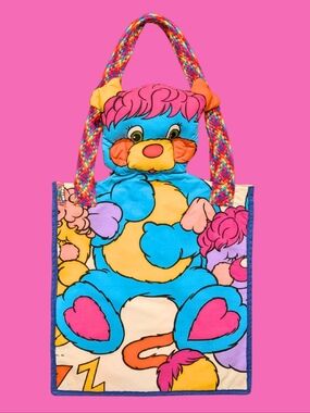 Handmade, Upcycled Popples Pillow Case Tote Bag
